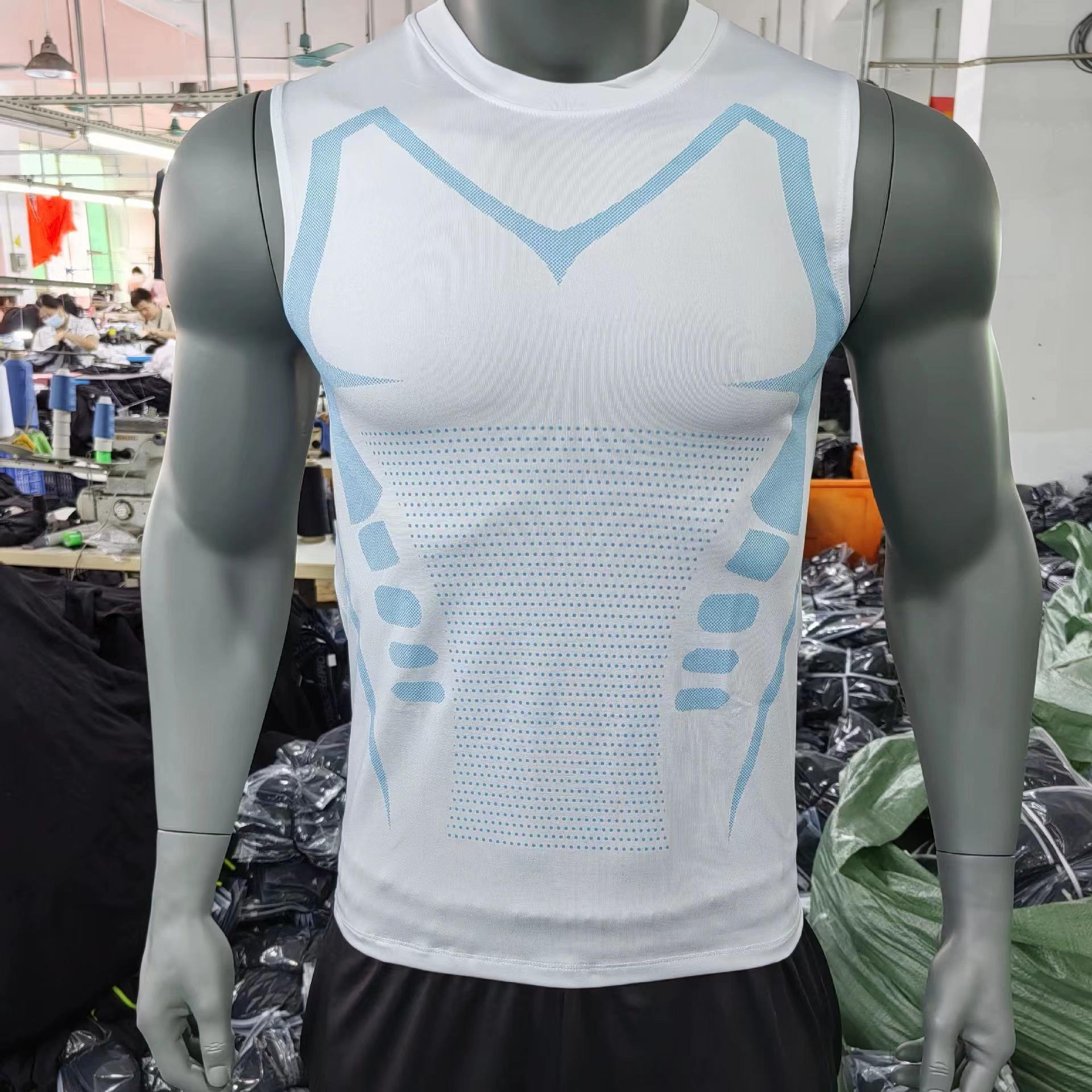 

Men s Quick-Dry Ice Silk Sleeveless Sport T-Shirt for Outdoor Basketball Fitness XL