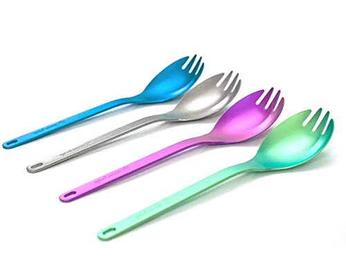 Snow Peak Titanium Spork, Blue, SCT-004BL (x 3)