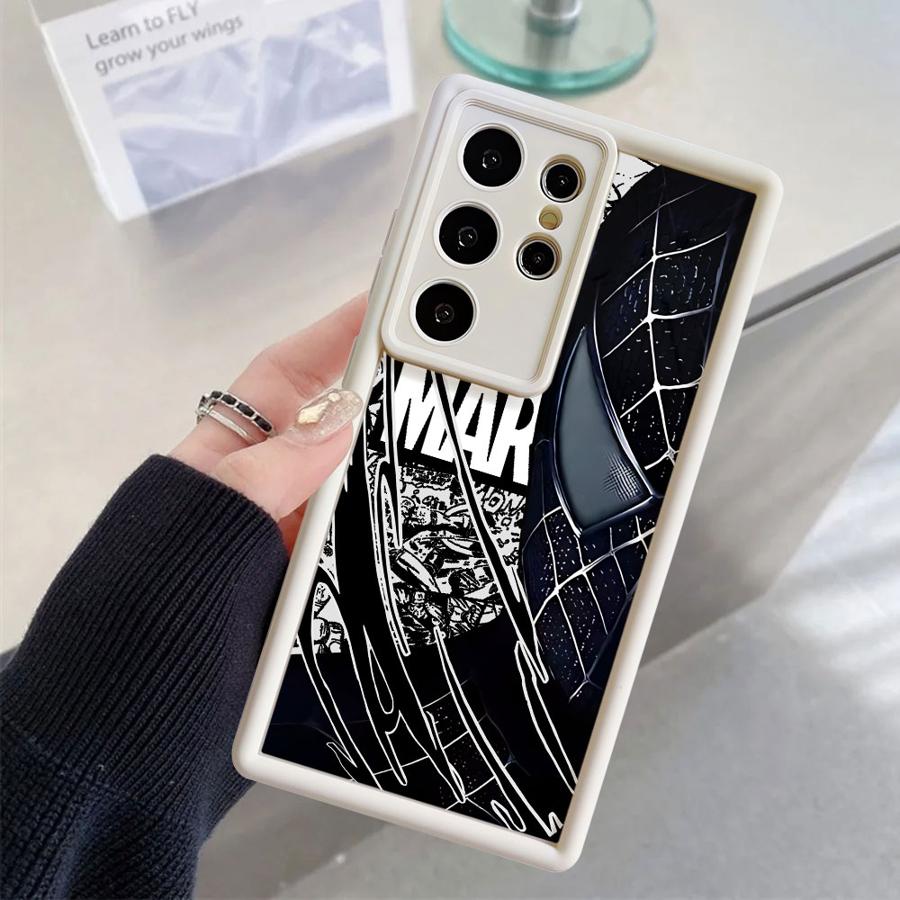 Marvel Spider-Man Soft Shell Phone Case for Samsung Galaxy S24 Plus S23 FE S24Ultra S25 Edge S20FE S25 Ultra S21 S22