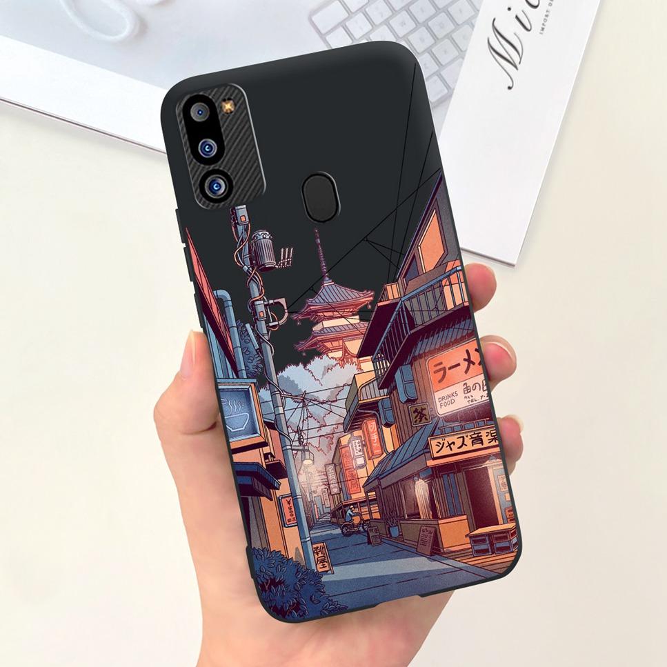 For Samsung Galaxy M21 2021 Case Cute Cat Fashion Girl Soft Silicone Cover For Samsung M21 2021 SM-M215G Bumper Phone Case Funda