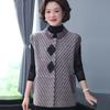 Mother's Spring and Autumn Vest Sleeveless Jacket Women's Plus Size Vest Waistcoat Waistcoat