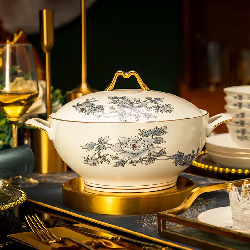 Jingdezhen 10-Person Bone China Dinnerware Set