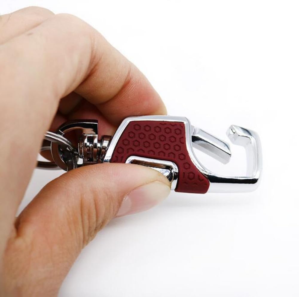 Samcos Sleutelhanger, Auto, Motorfiets, Sleutelhanger, Sleutelhanger, Voor Auto, Huis, Fiets, Huissleutels, Verliespreventie, Unisex, rood