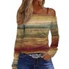 Γυναικεία Μπλούζα Μακρυμάνικη Εκτός Ώμου Casual Τοπ Μπλούζες Ανοιξιάτικη Μόδα Άνετο T-Shirt
