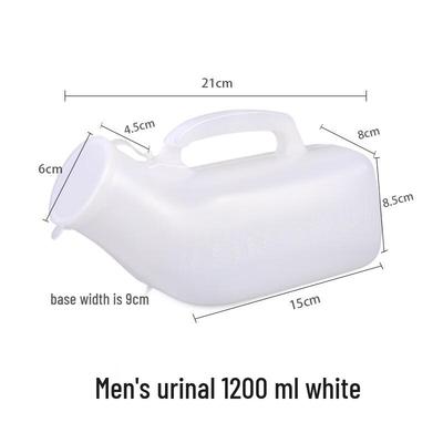 Unisex Přenosná plastová láhev na moč s víčkem