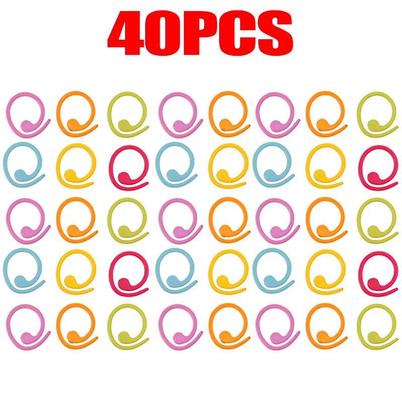 20/200x Marker Rings Metal Stitching Marker Crochet Locking Colorful Stitching Marker Rings Knitting Crocheting Accessories