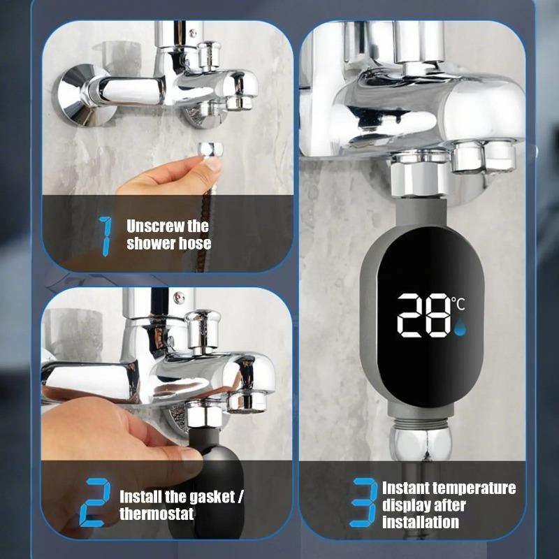 Termometro Digitale LED per Doccia Impermeabile Monitor Intelligente per Bagnetto Bambino Bagno Accurato Sicuro Spegnimento Automatico Durevole