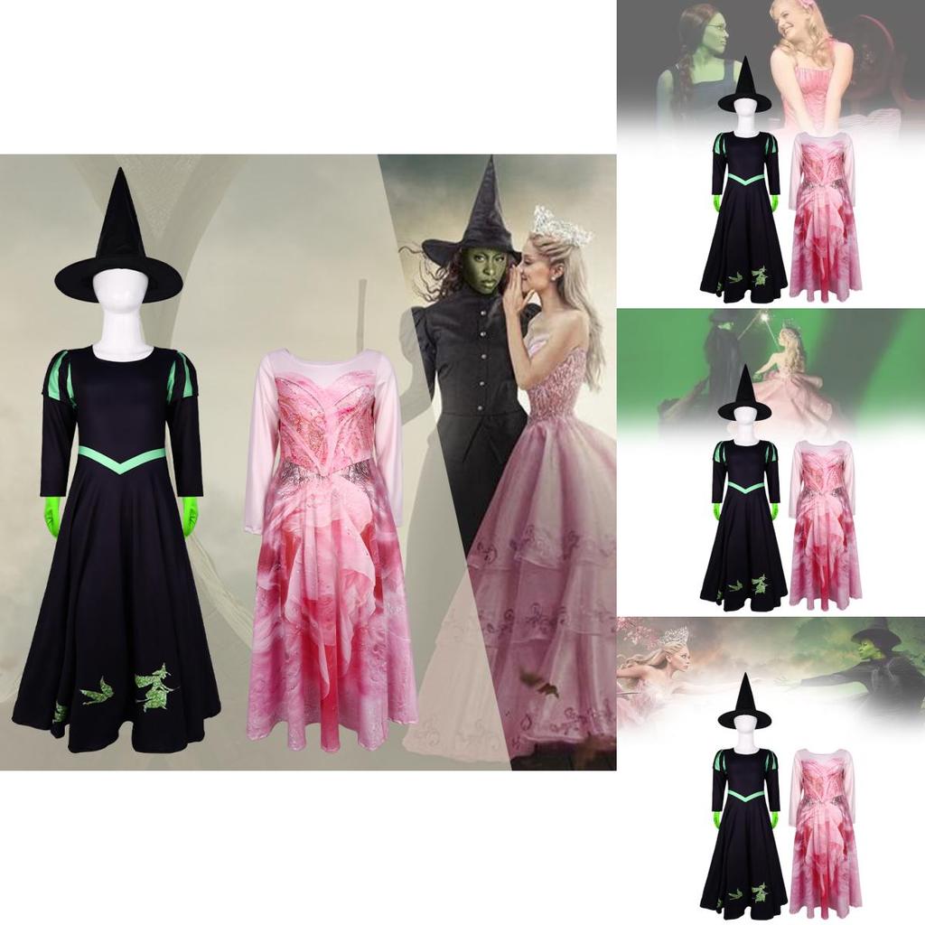 Costume da Cosplay di Halloween Malvagio Per Personaggi Magici In Morbido Tessuto di Poliestere