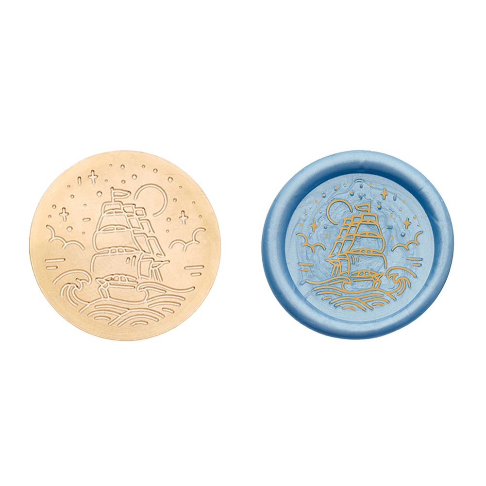 Round-shaped Copper Head 3D Relief Wax Sealing Copper Head for Gift Scrapbooking