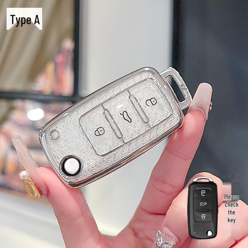 Volkswagen Car Key Cover for Bora, Sagitar, Lavida, Jetta, Passat, Polo, Tiguan & Golf