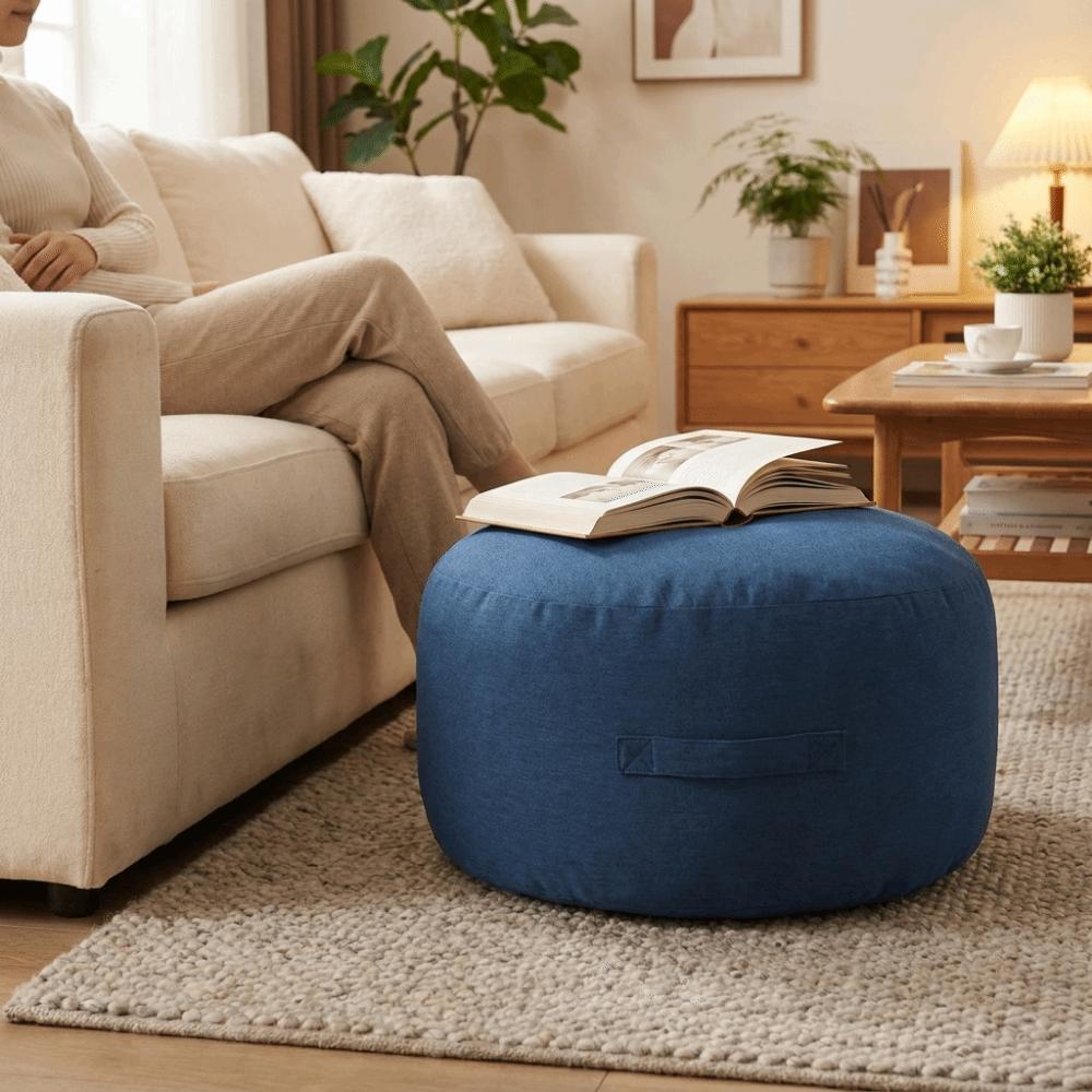 Large Capacity Seat Cushion Cover Unstuffed Clothes Storage Bag Sofa Stool Cover Living Room Use