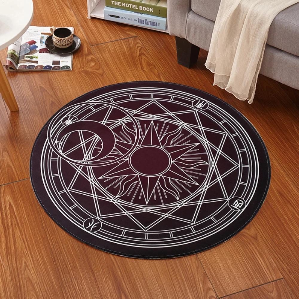Pink Magical Star Array Bedroom Decor Rug, Non-slip Floor Mat for Living Room, Bedroom, Bathroom, Holiday Home Decoration