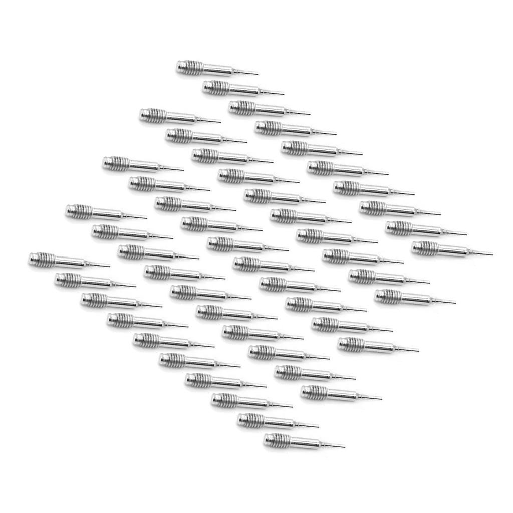 50pcs Wrist Watch Band Remover Pin Universal Replacement Wrist Watch Band Adjustment Head Silver 0.6mm