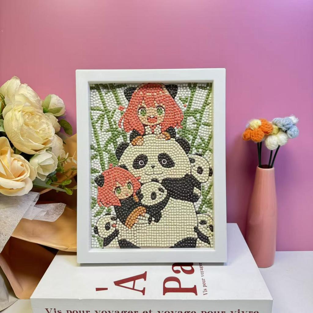 Children'S Diamond Painting Framed Handmade Diy Material Bag Sanrio Diamond Paste Painting Concentration Toy