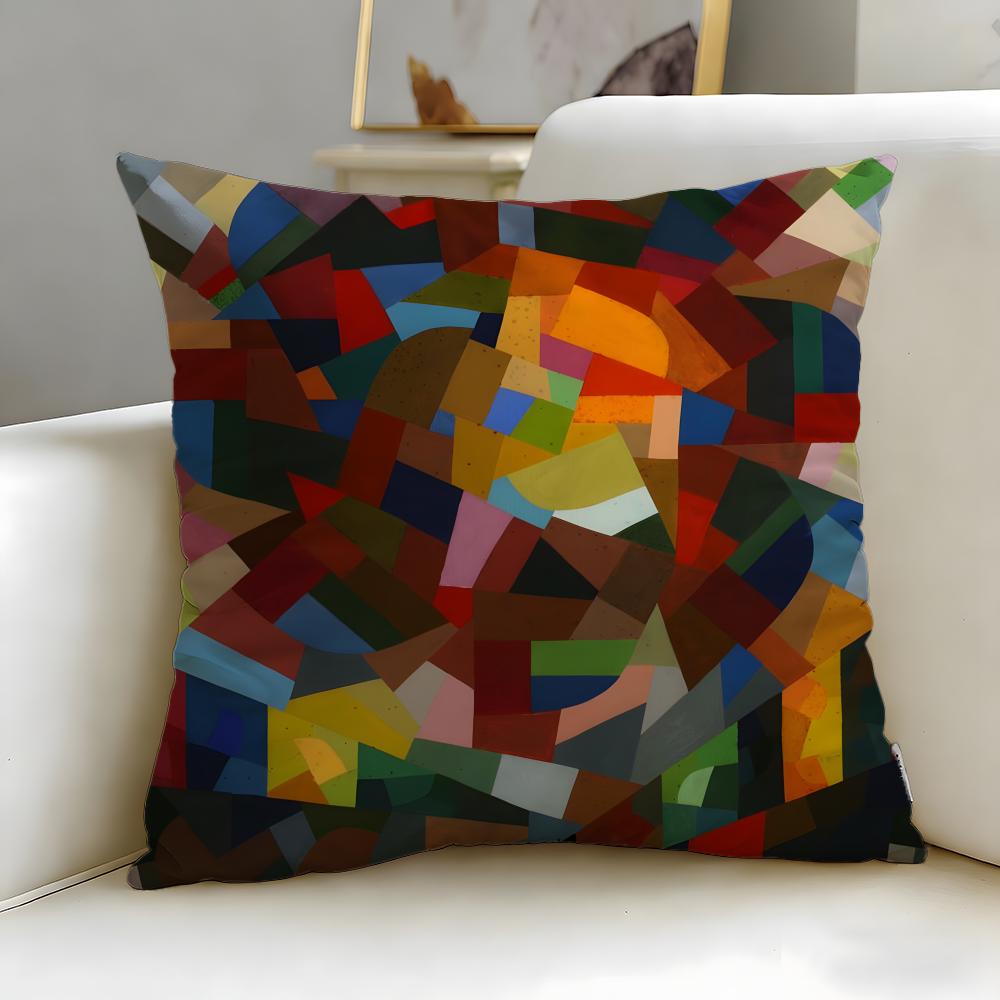 Classic Artist Otto Freundlich Cushion Cover Soft EasyWash Pillow Case Versatile for Couch Bed Travel and Office