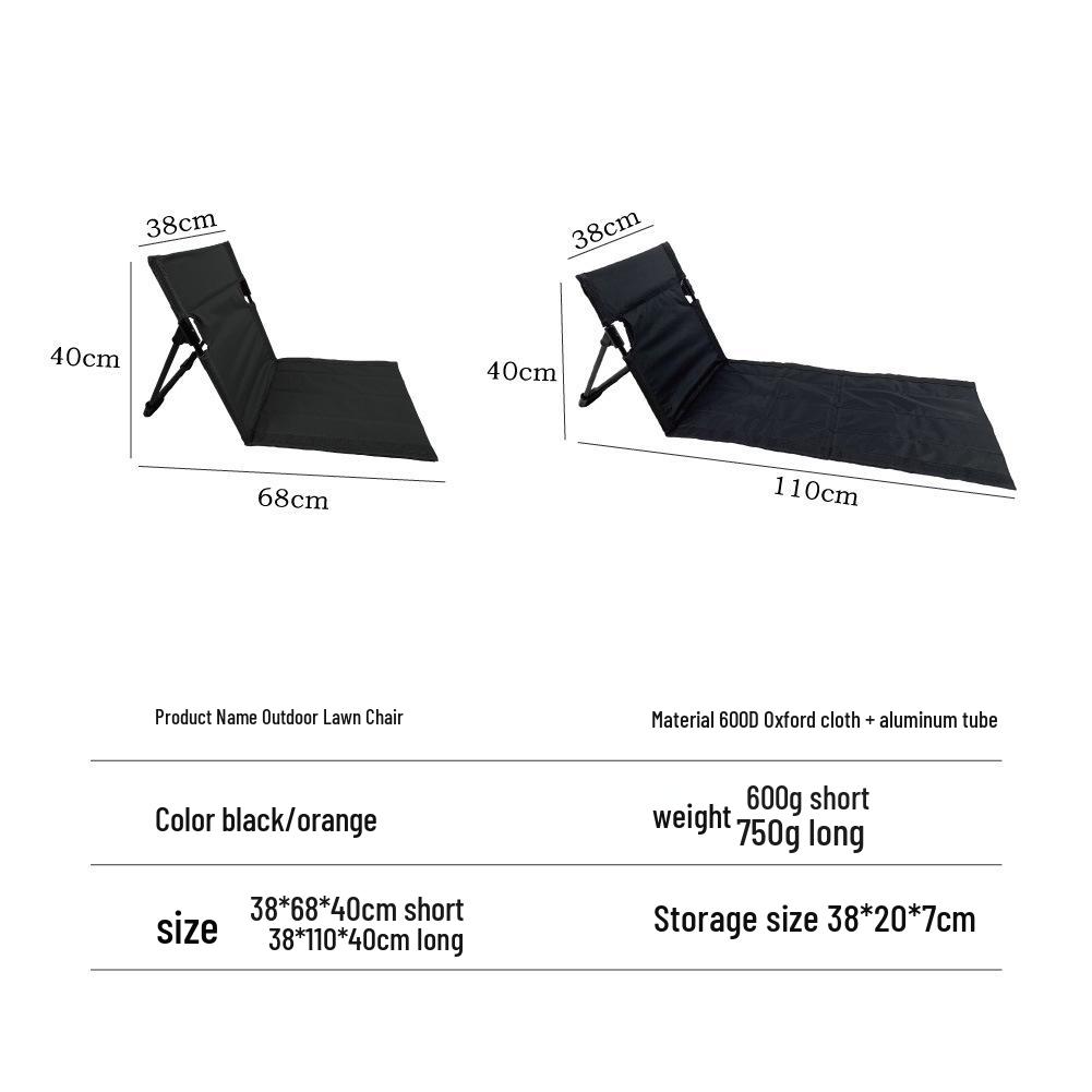 Ultralight Folding Camping Chair with Backrest – Portable Outdoor and Beach Leisure Chair