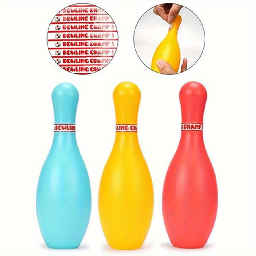 12pcs/set Mini Plastic Bowling Set 10 Pins 2 Balls Beginner Friendly Indoor Outdoor Sports Game Fun Party Activity Great JXB
