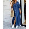 BITCED Fashion Autumn Winter Long Sleeve POLO Neck Casual Dresses Unique design