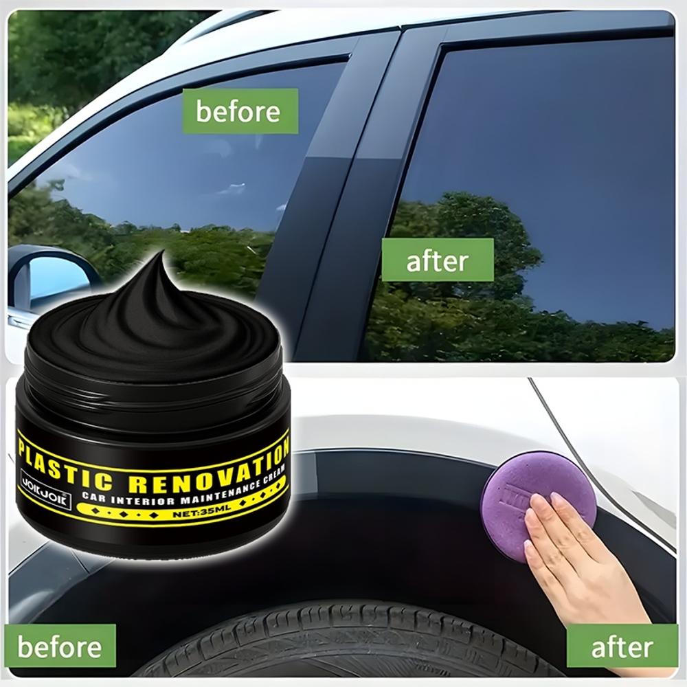 JOKJOK Premium Plastic Restorer Cream - Car Interior & Exterior Restorer, Scratch Repair & Shine Polish, Long-Lasting Protective