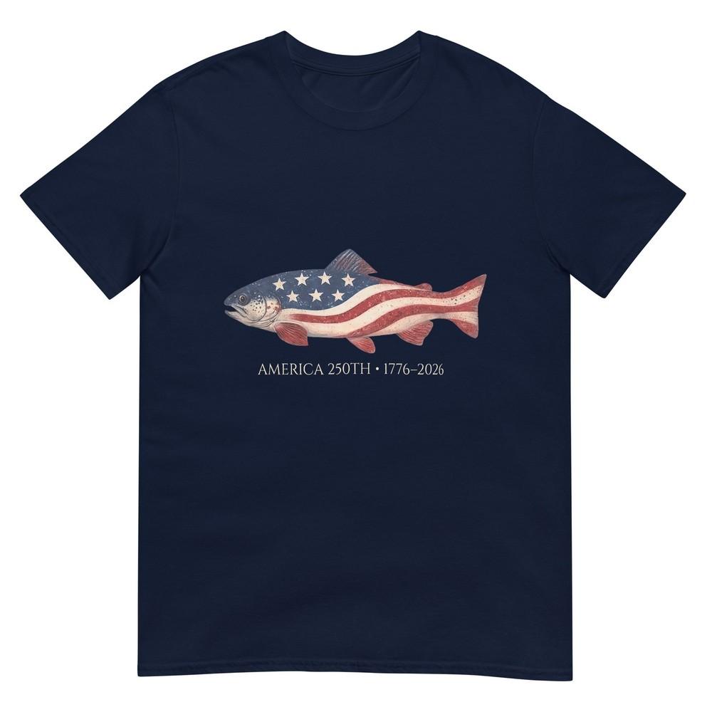 250 America Years 1776 2026 Fishing Usa Flag 250th Birthday TShirt S
