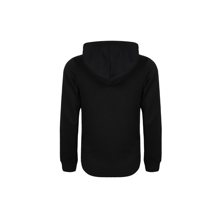 Adidas Printed Three-Stripes Fleece-Lined Hooded Knit Jacket Men Jackets Black DQ1455