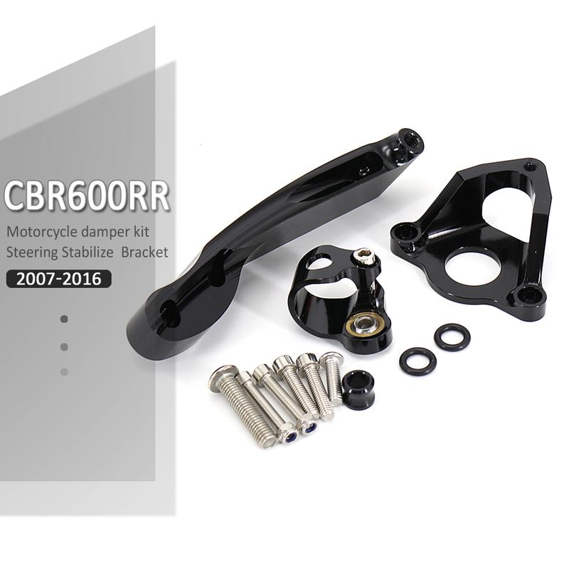 For Honda CBR600RR CBR 600RR CBR 600 RR 2007-2016 2015 2014 2013 Motorcycle Stabilizer Steering Damper Bracket Mount Support Kit