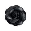 Portable Camellia Breastpin Flower Shape Lapel Pin Brooch for Women PU Leather Lapel Pin Fashionable Badge Jewelry
