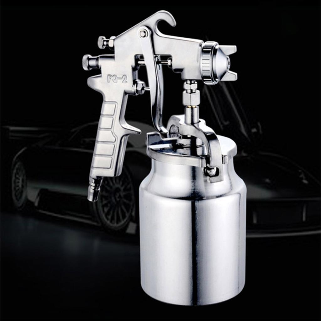 HVLP Spray Gun Air Paint Sprayer Siphon Feed 1000CC Capacity with 2mm Nozzle Professional Spray Gun