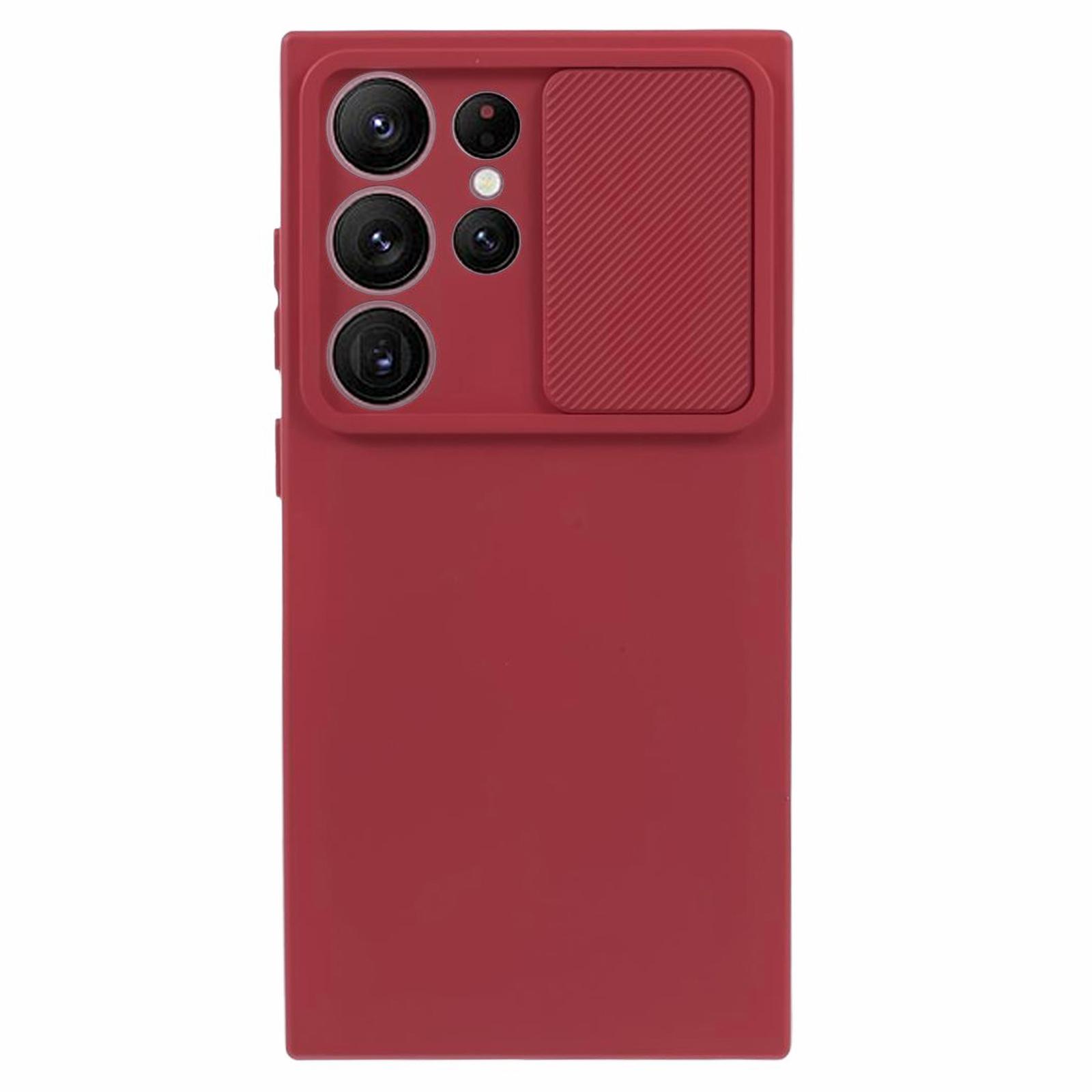

TMT Series for Samsung Galaxy S21 Ultra 5G TPU Case Anti-drop Phone Cover with Slide Lens Lid E