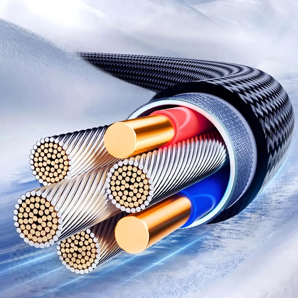 3 In 1 USB Fast Charging Cable 120w Type C Micro IOS Multi Charger Cable for Smart Phone 1.2m