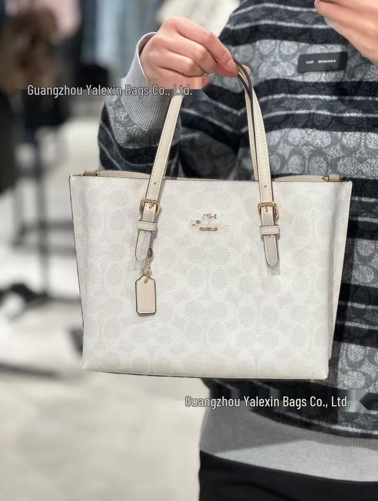 Koujia Mollie25 Chambray Tote: Versatile, Spacious Shoulder & Crossbody Handbag