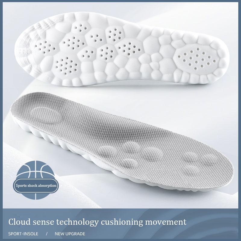 Latex Orthopedic Running Insoles for Shoes Sports Shoe Pad Super Soft Elasticity Deodorant Arch Support Massage Shock Absorption