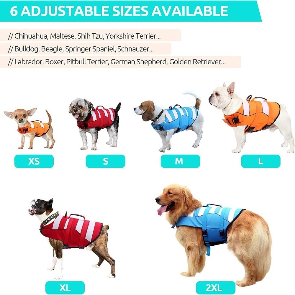 Adjustable Dog Life Jacket Reflective Swimwear Safety Vest  for Small Medium Dogs