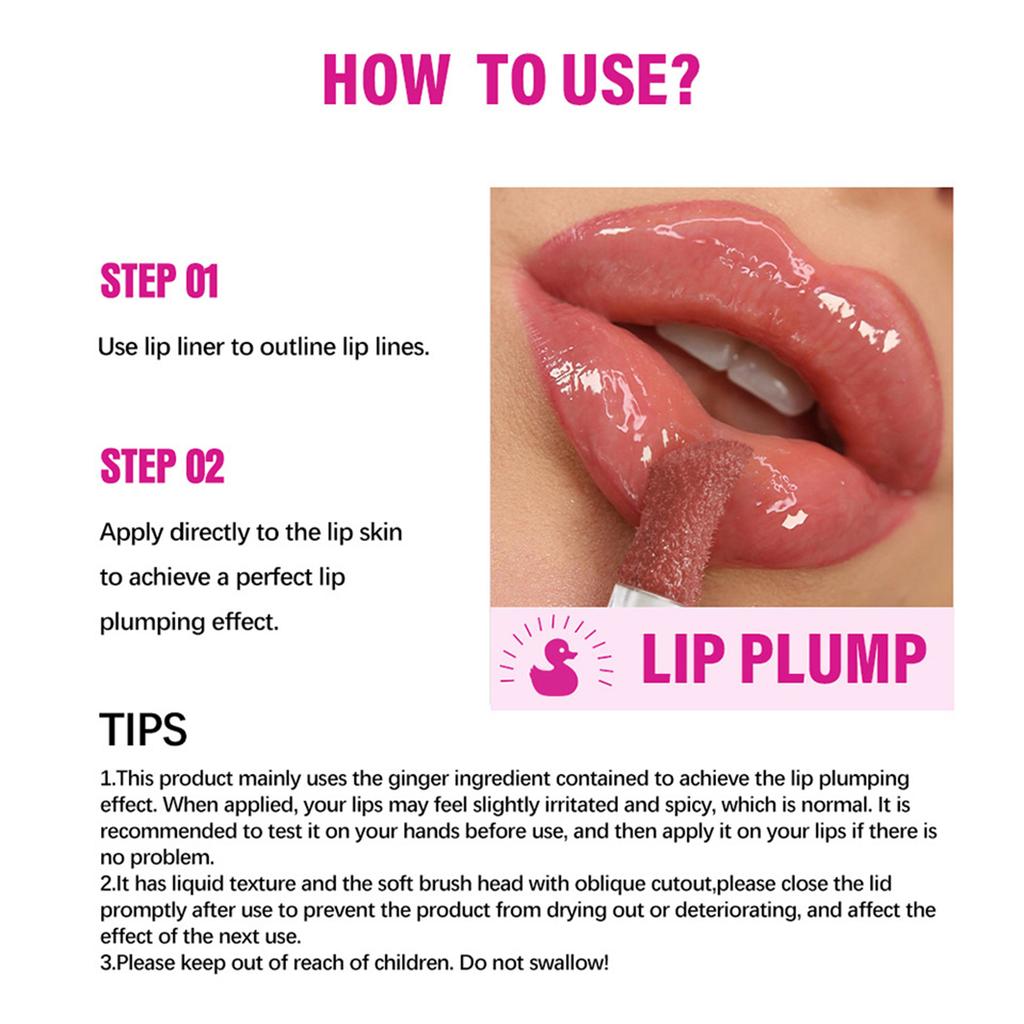 Plump & Shine Lip Gloss - 1Pc Moisturizing Lip Plumper with Ultra-Glossy Finish, Nourishing Formula for Naturally Fuller Lips