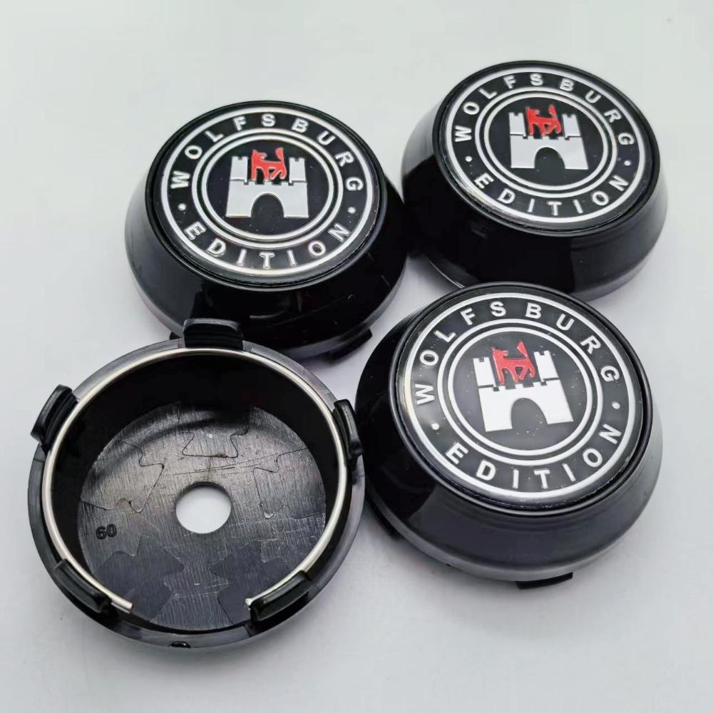 

4pcs 60mm 64mm 65mm 68mm 69mm Wolfsburg Logo Emblem Car Wheel Center Caps Wheels Hubcaps Auto Rim Cover Car Accessories High Cap Wolfsburg Badge&60MM High Cap