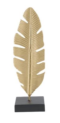 Decor Leaf Glam With Candle Holder Cm 10X10X34