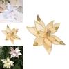 Festive Faux Flowers With Mesh Fabric For Christmas Party Decorations