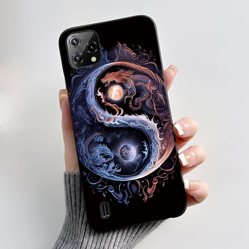 For Blackview A55 Case Oscal C60 Back Cover Luxury Cute Love Rabbit Funny Pattern Black TPU Soft Silicone Protective Phone Case