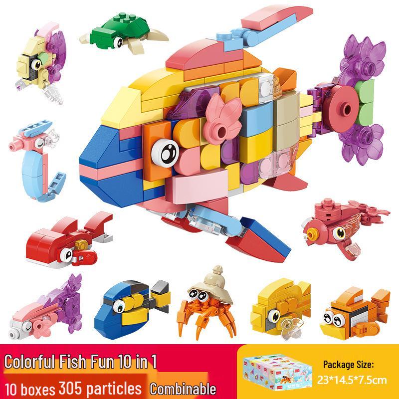 Lele Brothers Bird Paradise Building Blocks - Educational Parrot Model Jigsaw for Kids