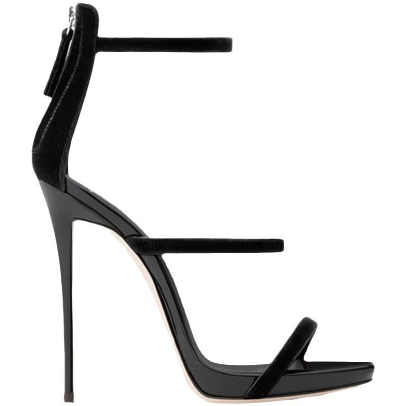 One-word with Waterproof Table Sandals Women's Summer 2025 New Thin Heels Model Catwalk Nightclub High Heels Women's Sandals