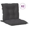 Low Back Chair Cushions 2 Pcs Melange Anthracite 100 X 50 X 7 Cm Fabric