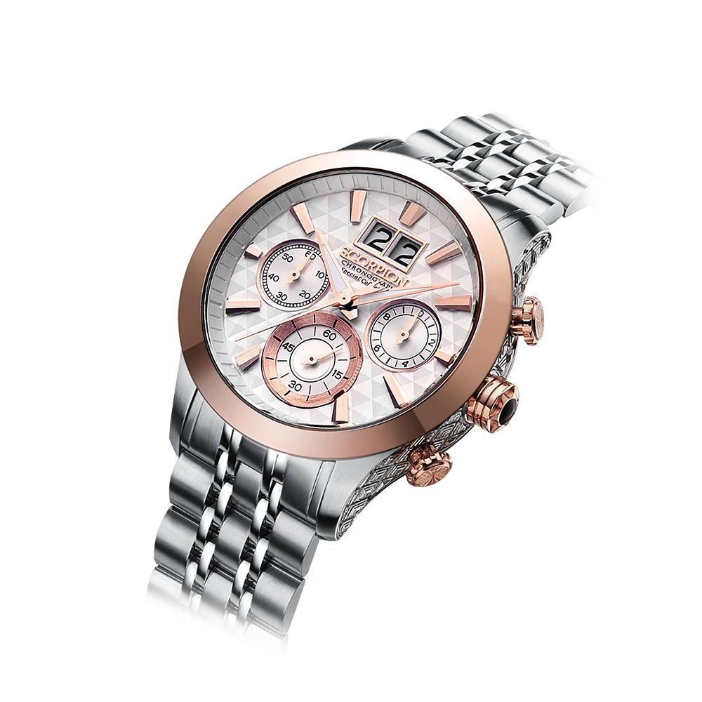 Seukolpion Sebek Big Date Chrono Metal Watch Sp3350M-Wrg