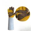 1 Pair Protective Cowhide Long Tube Gardening Gloves