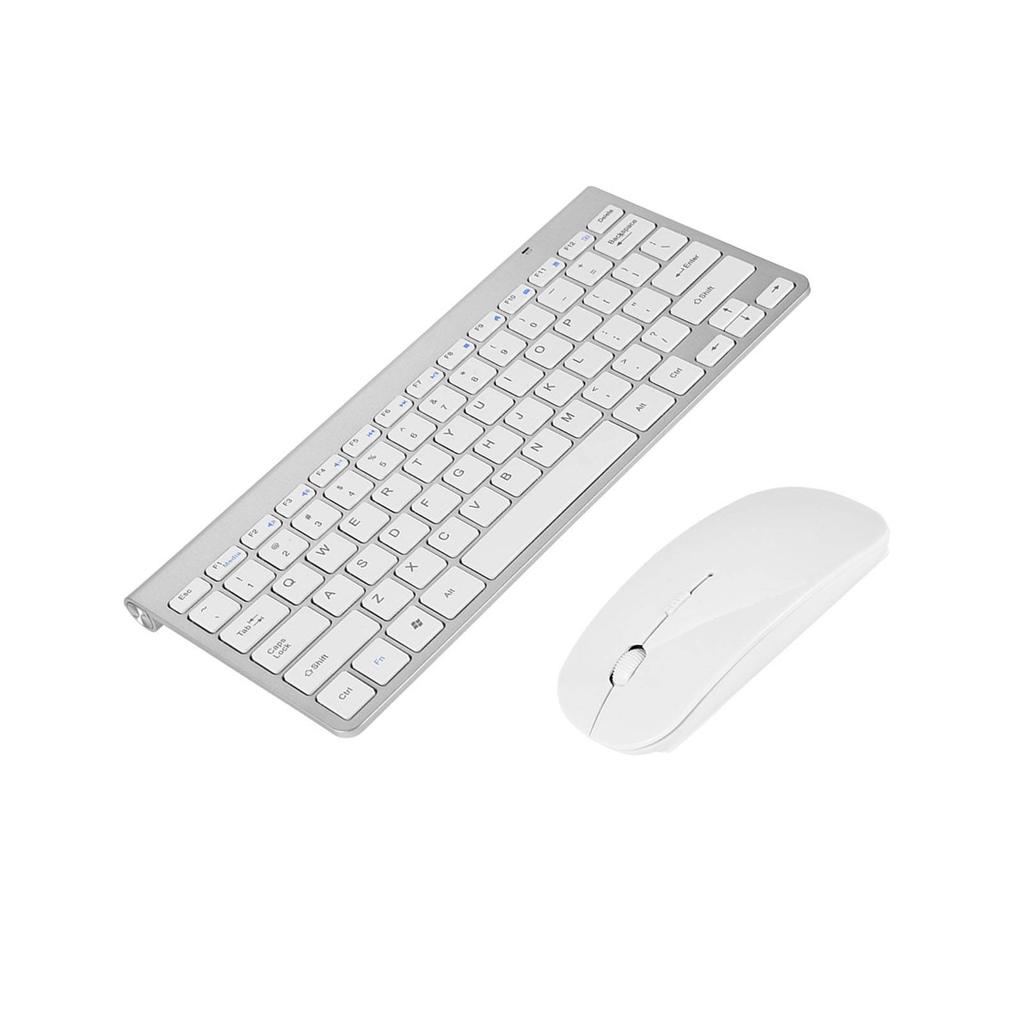 Slim 2.4GHz Wireless Keyboard and Mouse Kit for Desktop Laptop Black