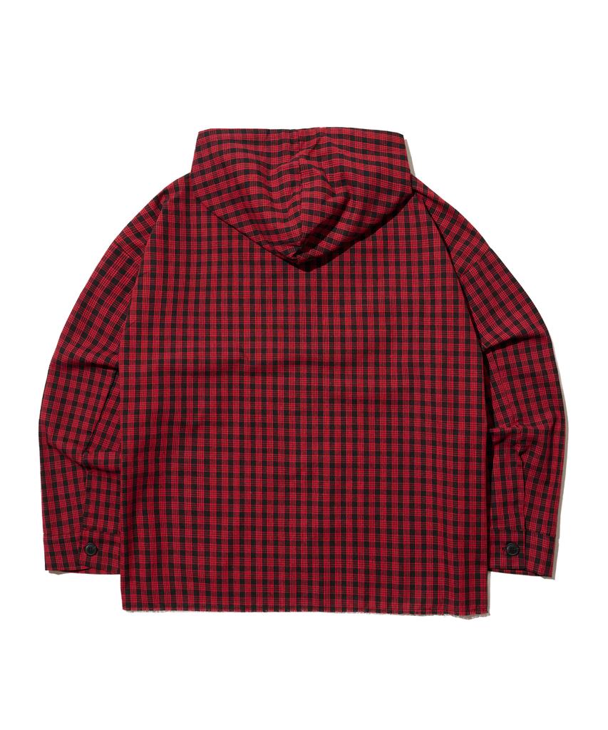 ANALOG MOOD Tartan Check Hoodie (Red)