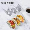 Set of 4 Stainless Steel Taco Racks Effective Taco Stands Holder for Professional Food Presentation at Home