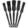 Car Detailing Brush Set, 5 Pack Auto Black Detail Brushes, Comfortable Grip And Scratch-Free Cleaning Brush For Car Interior Or Exterior, Wheels,