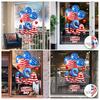 Patriotic Star Window Clings American Flag Stars Stickers PVC Static Window Decals for 4th of July Memorial Day Independence Day Home Office