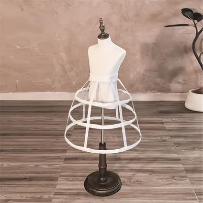 Kinderkäfig-Unterrock mit flexiblem Stahlrahmen für besondere Anlässe, leicht zu tragen, Tüllrock-Verstärker, 45 cm Länge