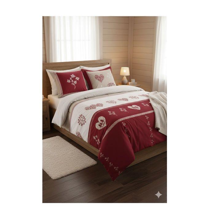 Parure de lit 220 x 240 cm Coeur de montagne mondane